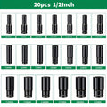 20X Metric Deep Impact Socket Set (8-32mm)