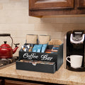 Wood Coffee Station Organizer with Drawer