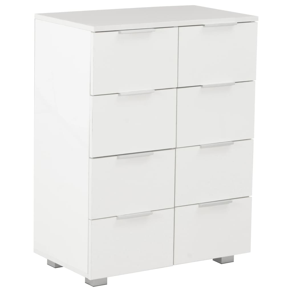 NNEVL Sideboard High Gloss White 60x35x80 cm Chipboard