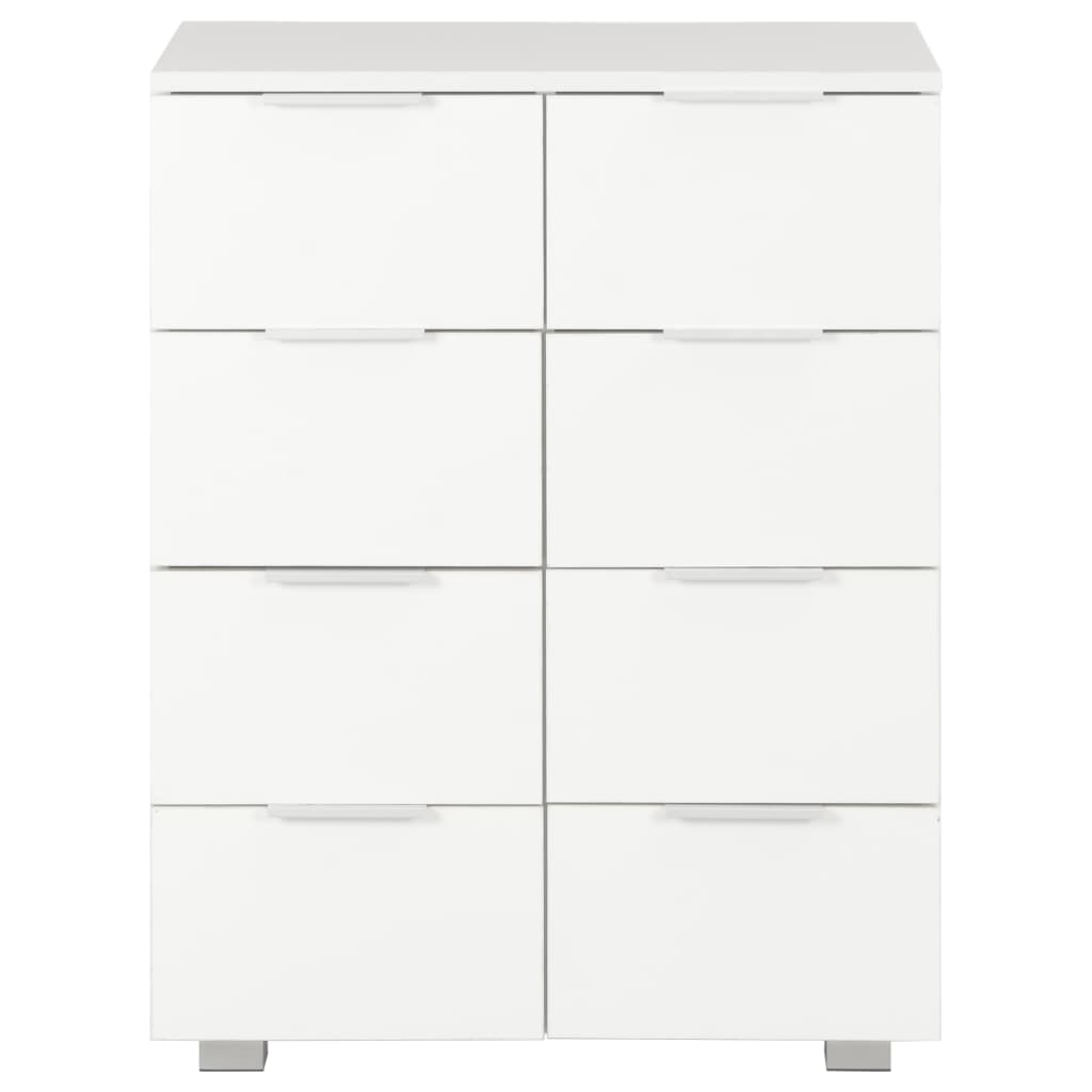 NNEVL Sideboard High Gloss White 60x35x80 cm Chipboard