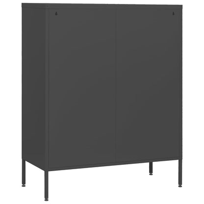 NNEVL Chest of Drawers Anthracite 80x35x101.5 cm Steel