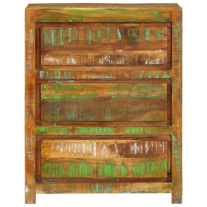 NNEVL Drawer Cabinet Multicolour 60x33x75 cm Solid Wood Reclaimed