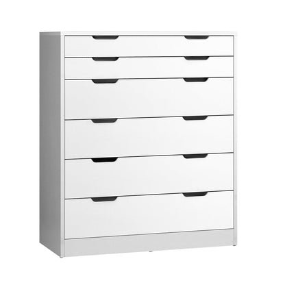 NNEED 6 Chest of Drawers Tallboy White
