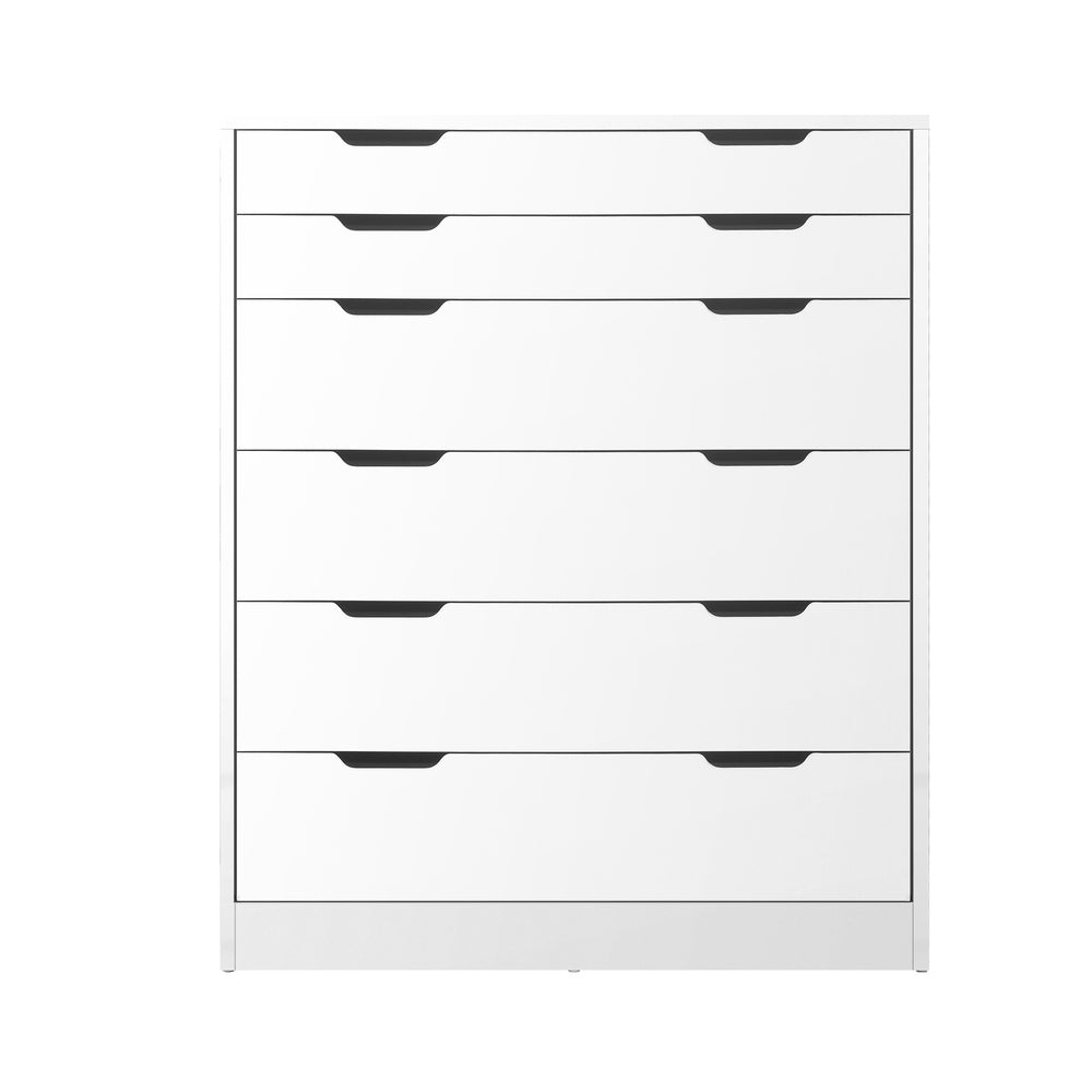 NNEED 6 Chest of Drawers Tallboy White