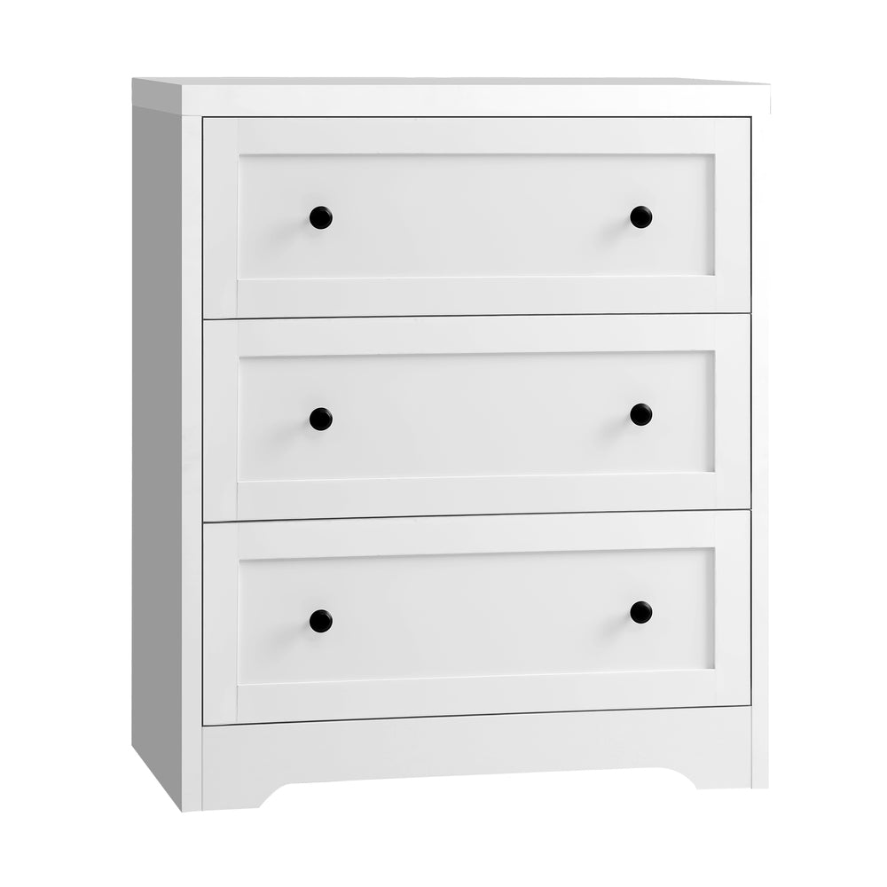 NNEED 3 Chest of Drawers Hamptons Furniture White