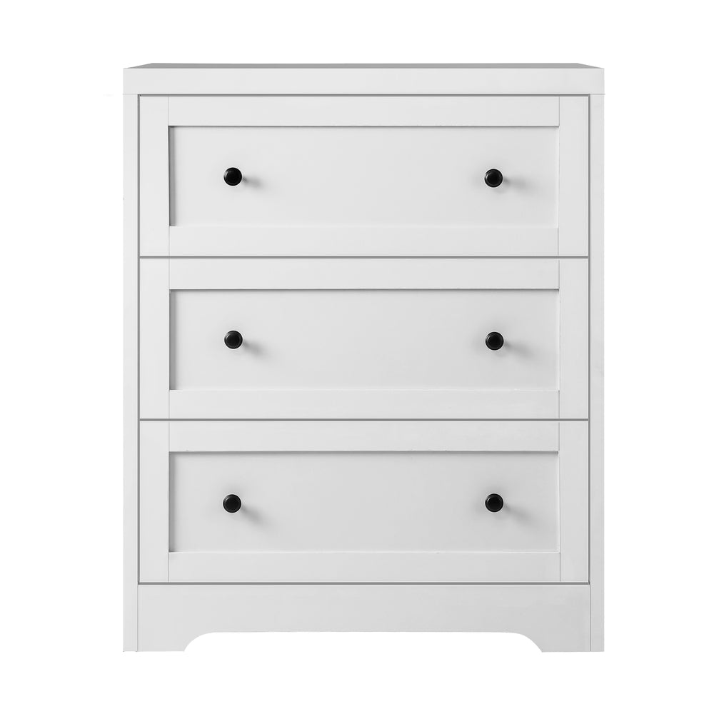 NNEED 3 Chest of Drawers Hamptons Furniture White