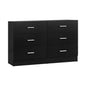 NNEED 6 Chest of Drawers Aluminum Handles Black
