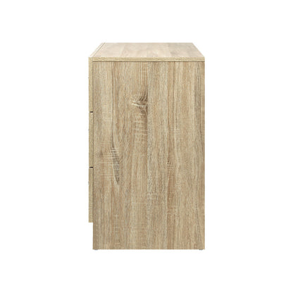 NNEED 6 Chest of Drawers Aluminum Handles Wooden