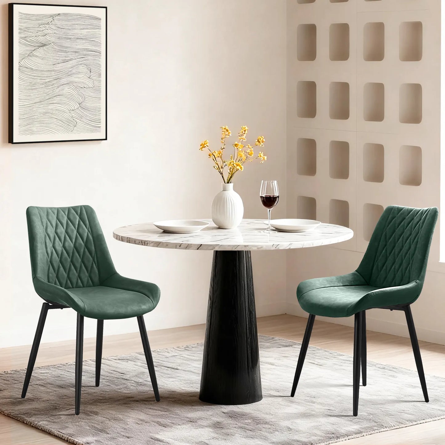 Carl Faux Leather Dining Chairs
