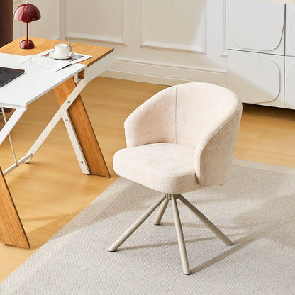 Cleo Cream Swivel Desk Chair