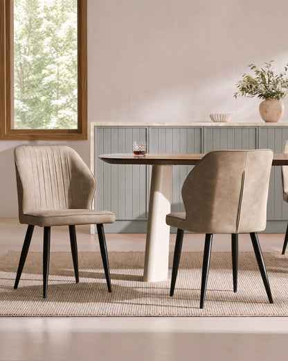 Danforth Faux Leather Dining Chairs [Set of 4]