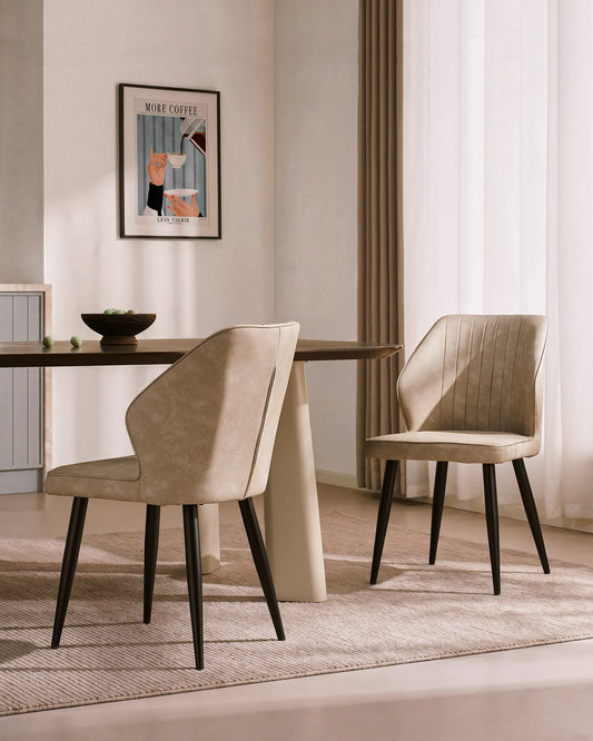 Danforth Faux Leather Dining Chairs [Set of 2]