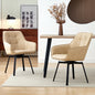 Danyl Faux Leather Swivel Dining Chairs