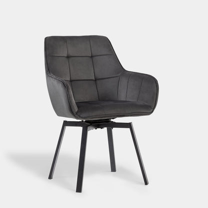 Danyl Velvet Swivel Dining Chair