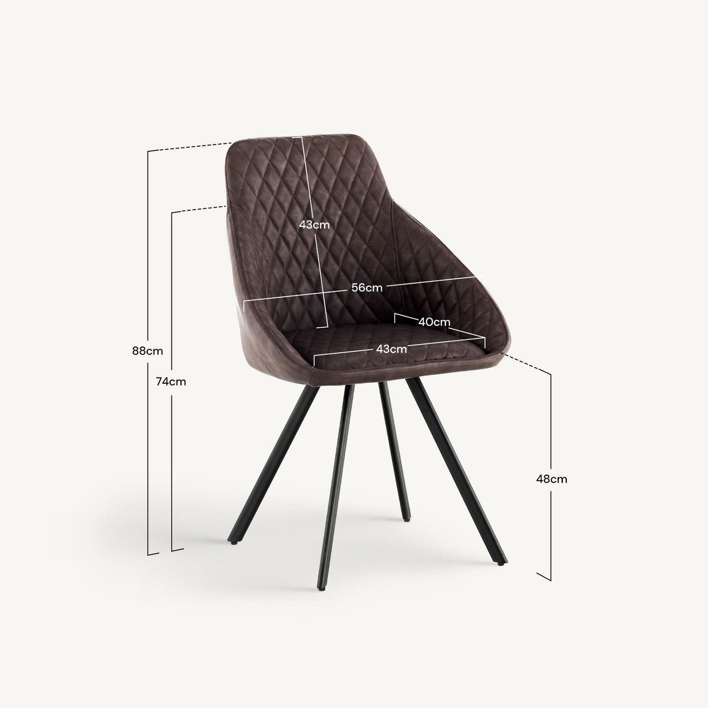 Deluna Faux Leather Dining Chair
