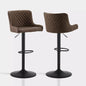 Dundas Faux Leather Bar Stools [Height Adjustable] [Set of 2]
