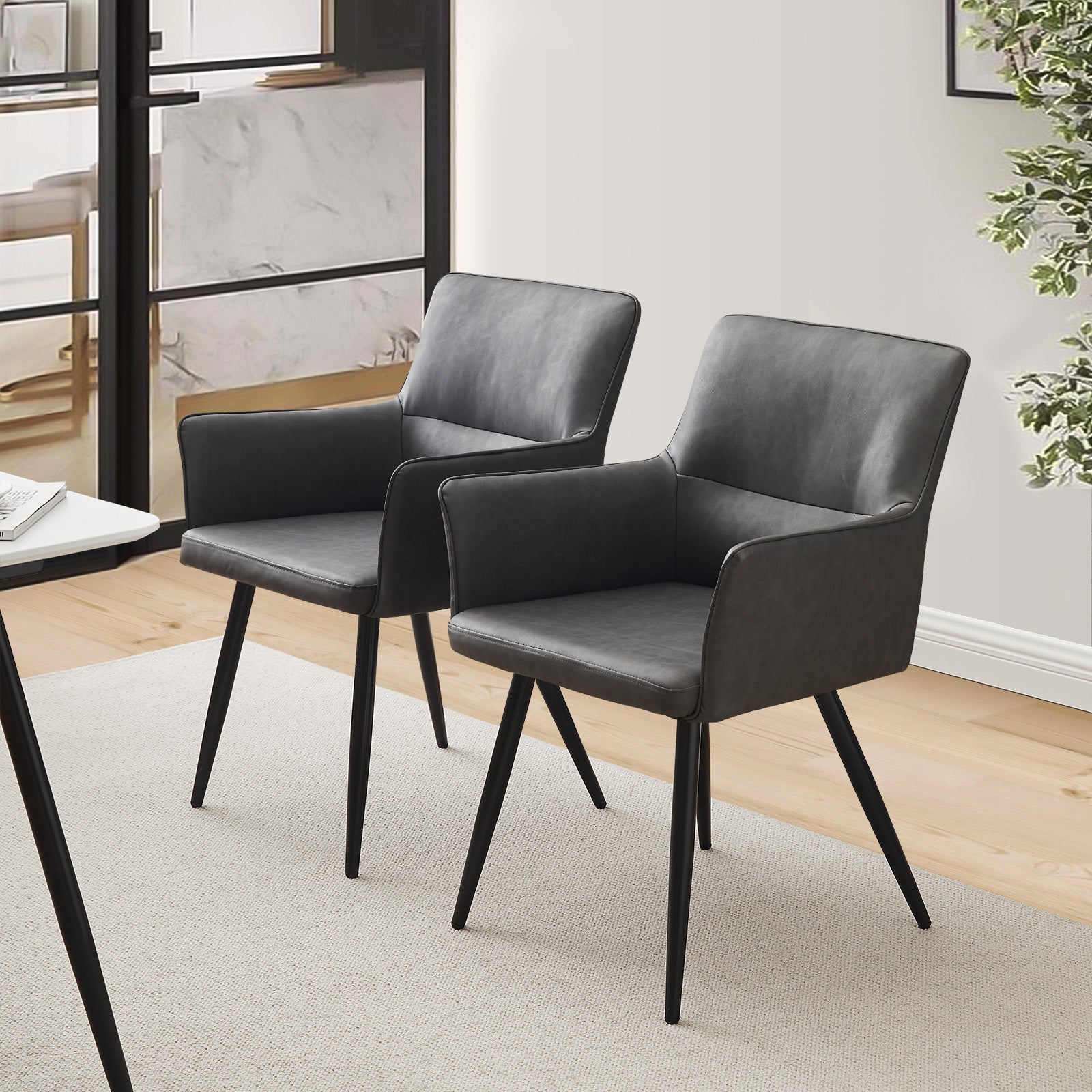 Ebern Dining Chairs [Faux Leather] [Set of 2]