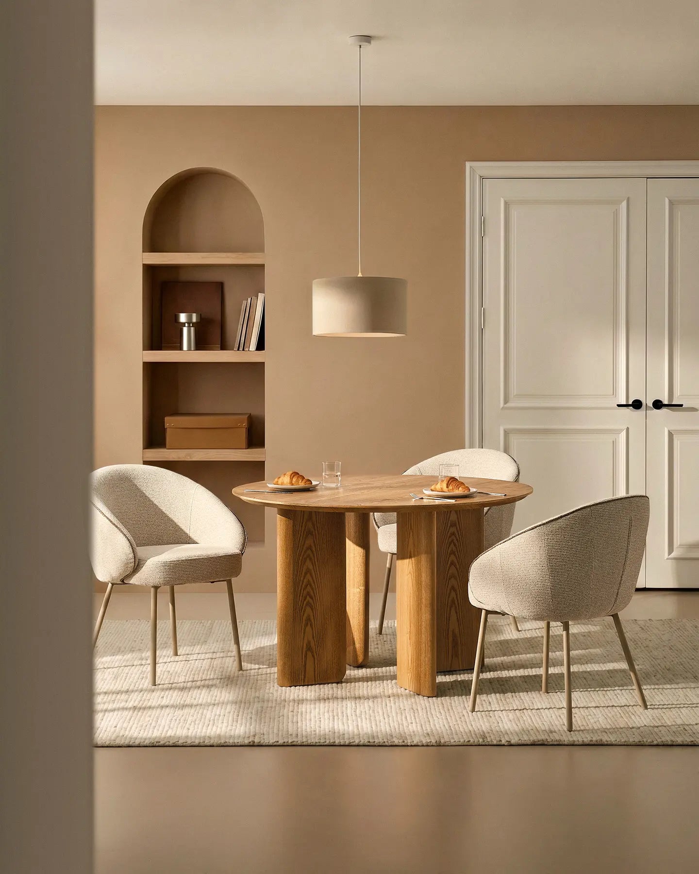 Elowen Cream & Brown Dining Chair [Pre-Order]