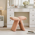 Faye Warm Blush Vanity Stool