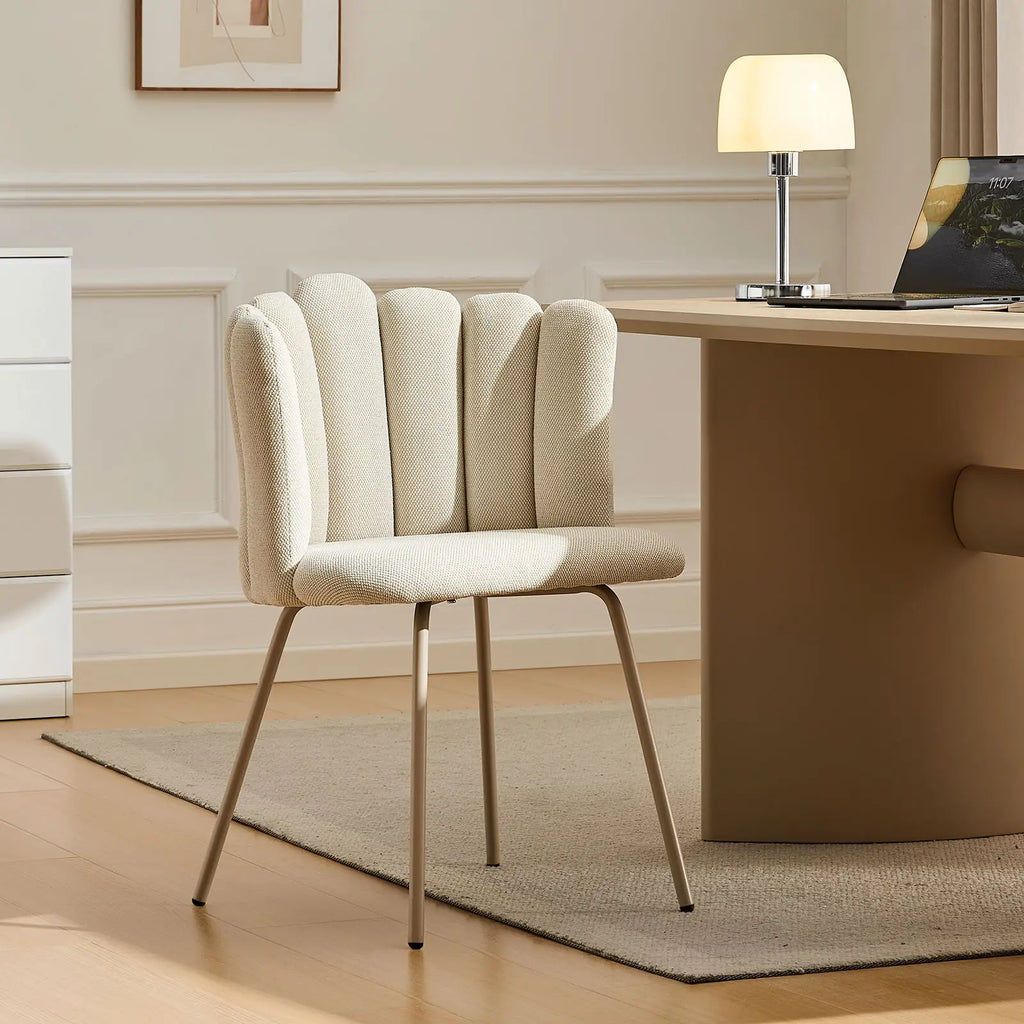 Fleur Cream Fabric Side Chair