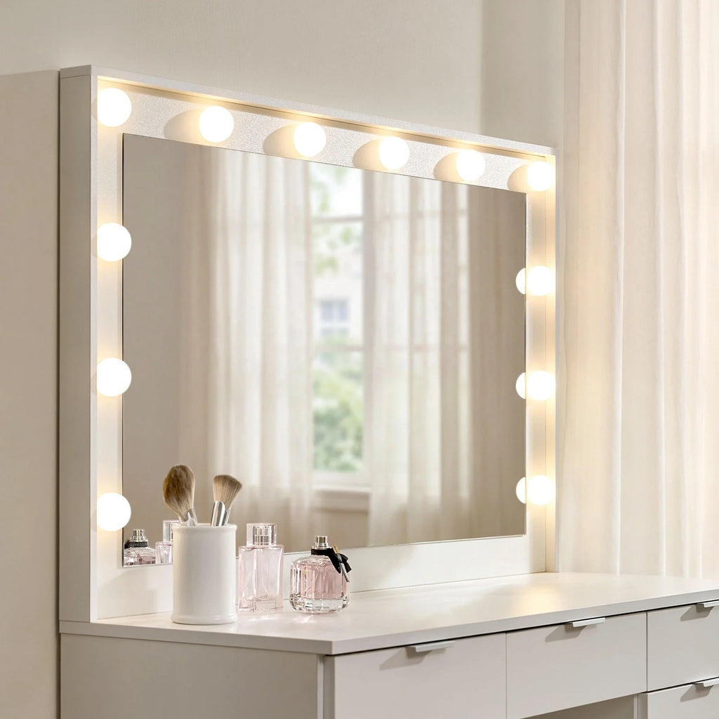 Hollywood 4-Drawer Dressing Table Set