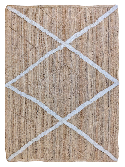 Braided Natural Jute Rug - 174 × 134 cm