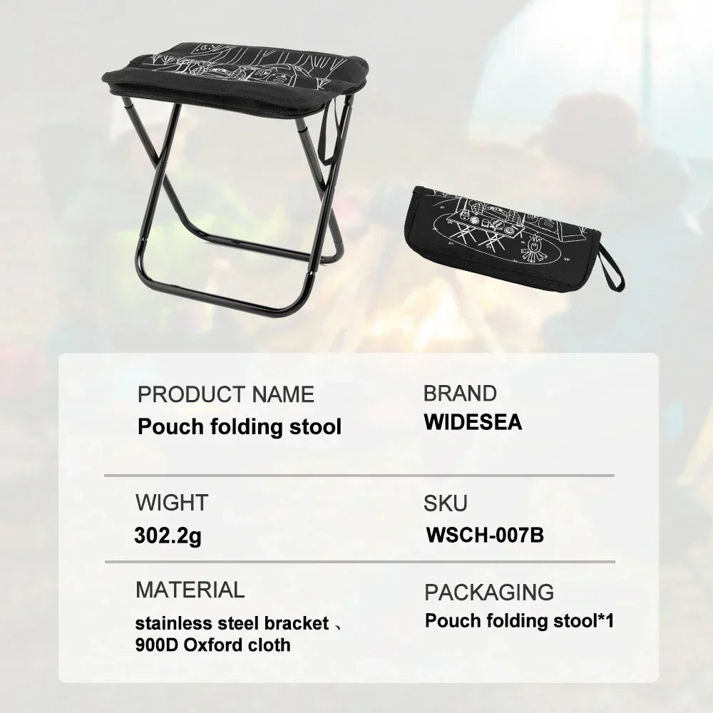 Camping Stool Foldable Chair Outdoor Fishing Lightweight