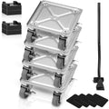 4pcs Industrial Machinery Mover - 360° Rotation, Heavy Furniture Transport