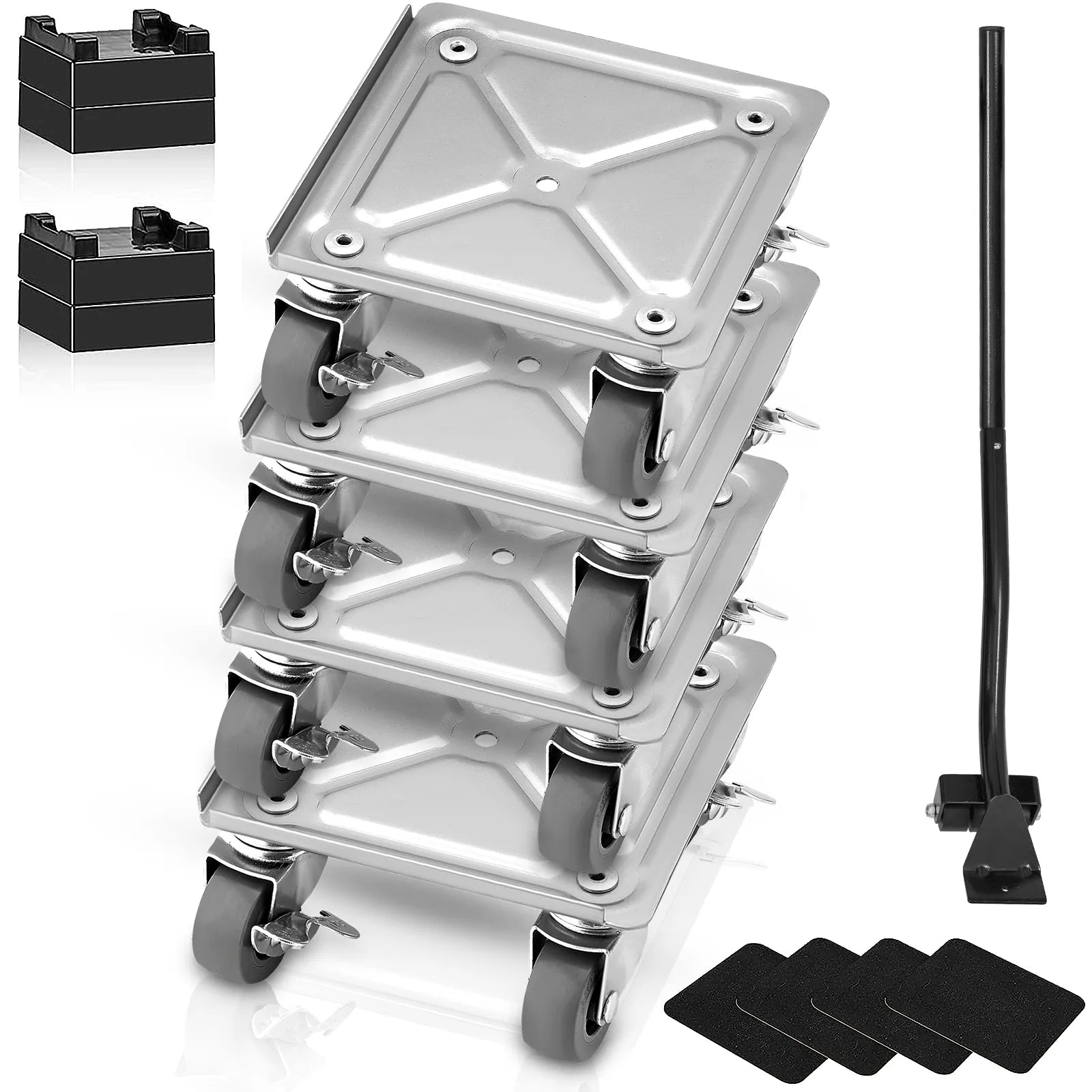 4pcs Industrial Machinery Mover - 360° Rotation, Heavy Furniture Transport