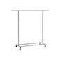 Heavy Duty Chrome Plated Silver Metal Garment Rack Clothes Hanging Bar on Wheels