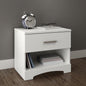 Modern 1 Drawer Nightstand End Side Table Storage in White