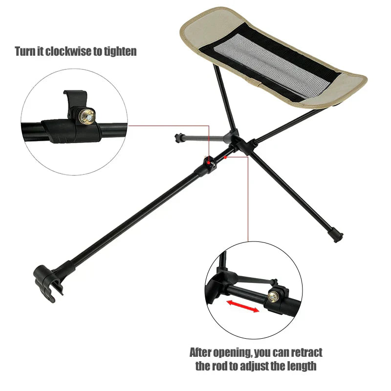 Outdoor Portable Folding Chair with Footrest