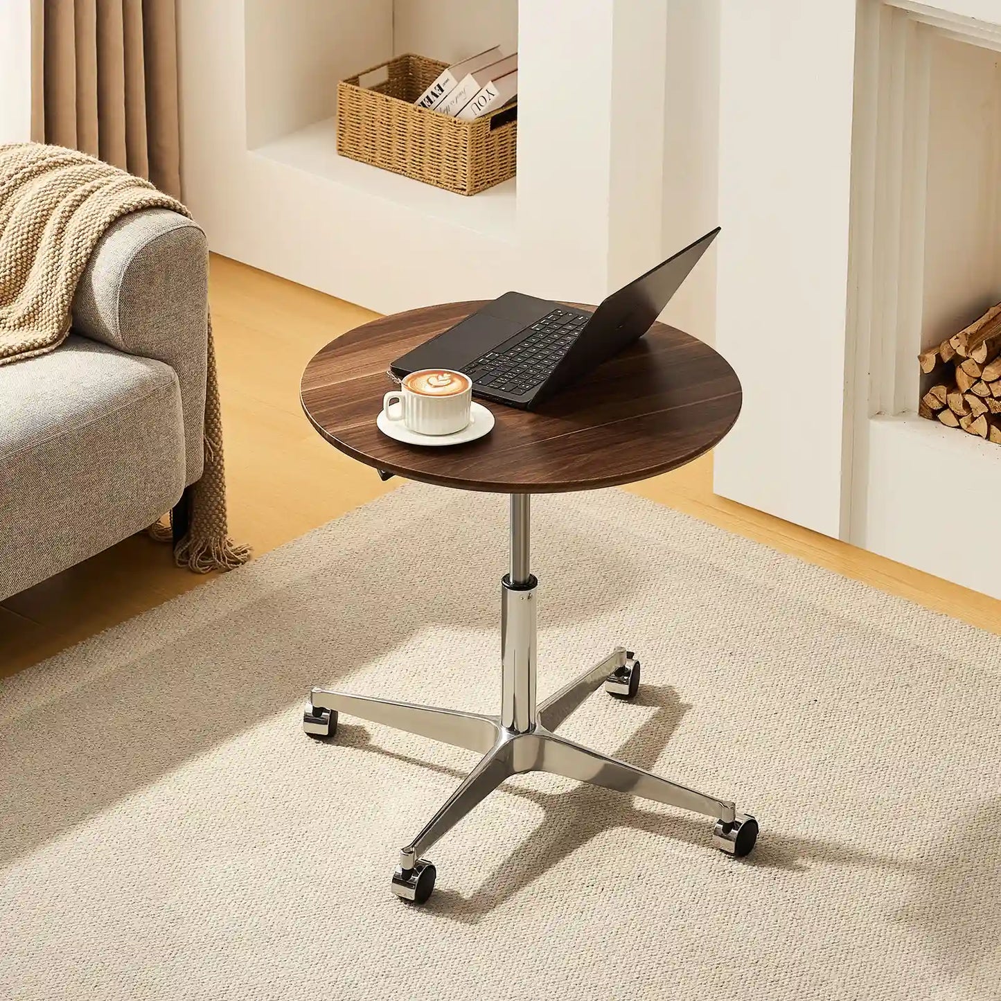 Vesna Round Side Table on Castors