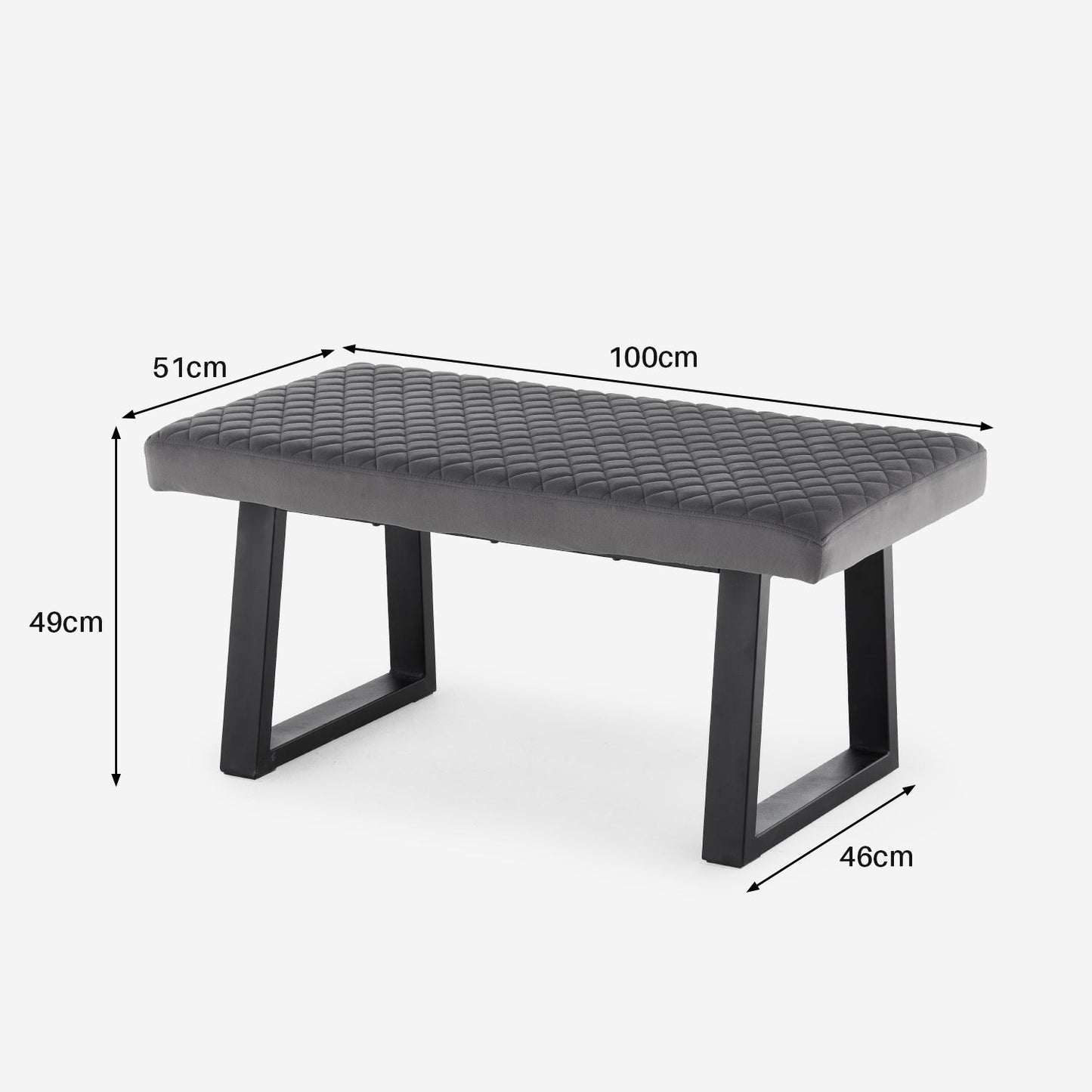 Wren Velvet Dining Bench End-of-Bed Bench