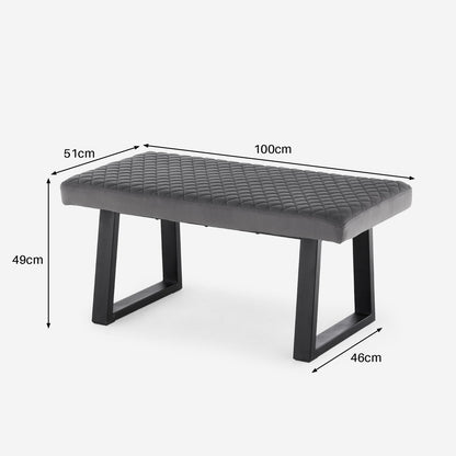 Wren Velvet Dining Bench End-of-Bed Bench