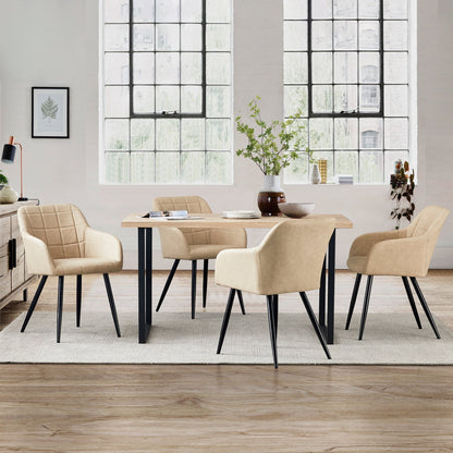 Bloor Faux Leather Dining Chairs [Set of 2]