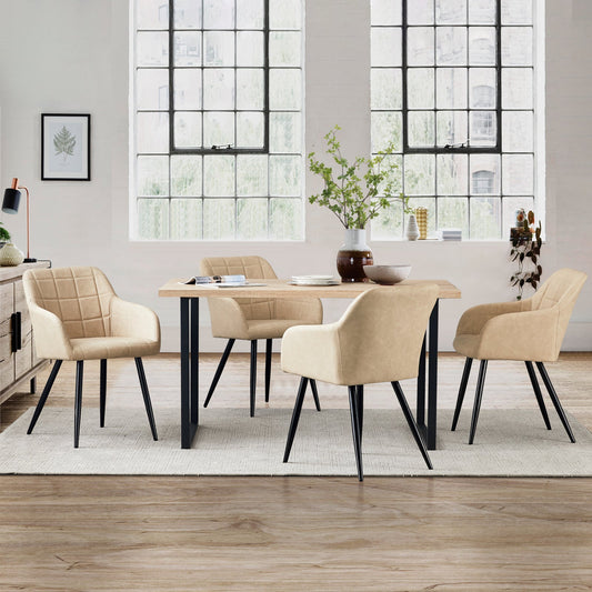 Bloor Faux Leather Dining Chairs [Set of 2]