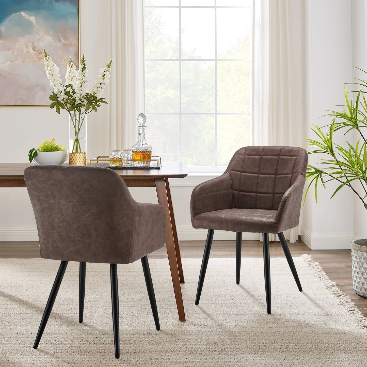 Bloor Faux Leather Dining Chairs [Set of 2]