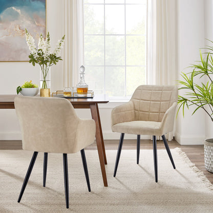 Bloor Faux Leather Dining Chairs [Set of 2]
