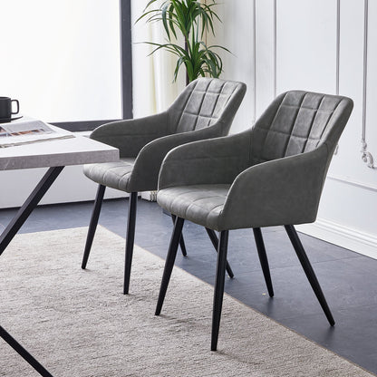 Bloor Faux Leather Dining Chairs [Set of 2]