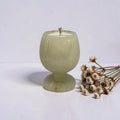 Repurposed Mini Onyx Goblet Candles - Soft Sandalwood