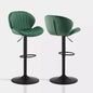Caryol Velvet Bar Stool [Height Adjustable][Set of 2]